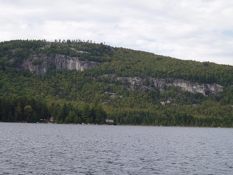 The cliffs above the camp.