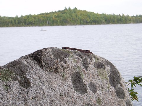 An outlook rock near the cabin.