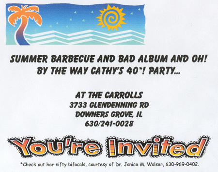 BBQ 1997 invitation - inside top